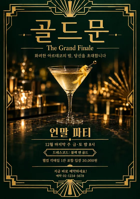 아르데코 스타일로 만든 예시
