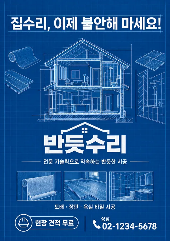 청사진 스타일 스타일로 만든 예시
