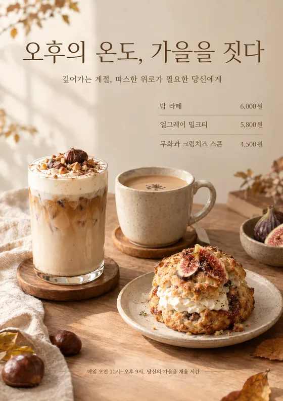 베이지 세리프 스타일로 만든 예시
