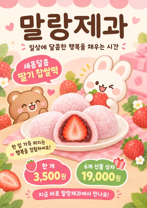 아기자기 캐릭터 스타일로 만든 예시