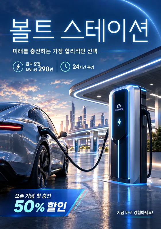 퓨처리스틱 스타일로 만든 예시