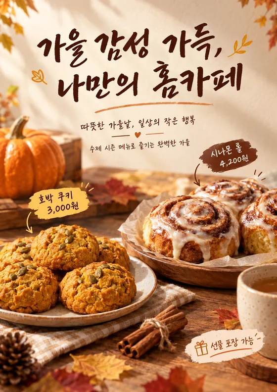 핸드레터링 스타일로 만든 예시